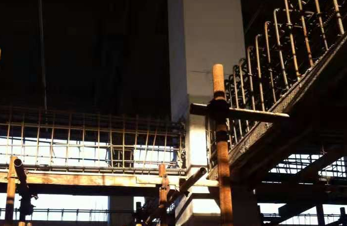 云浮一厂房梁柱截面加大施工